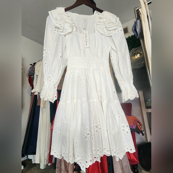 🔴SALE! FOR LOVE & LEMONS. EYELET MINI DRESS - Picture 7 of 14